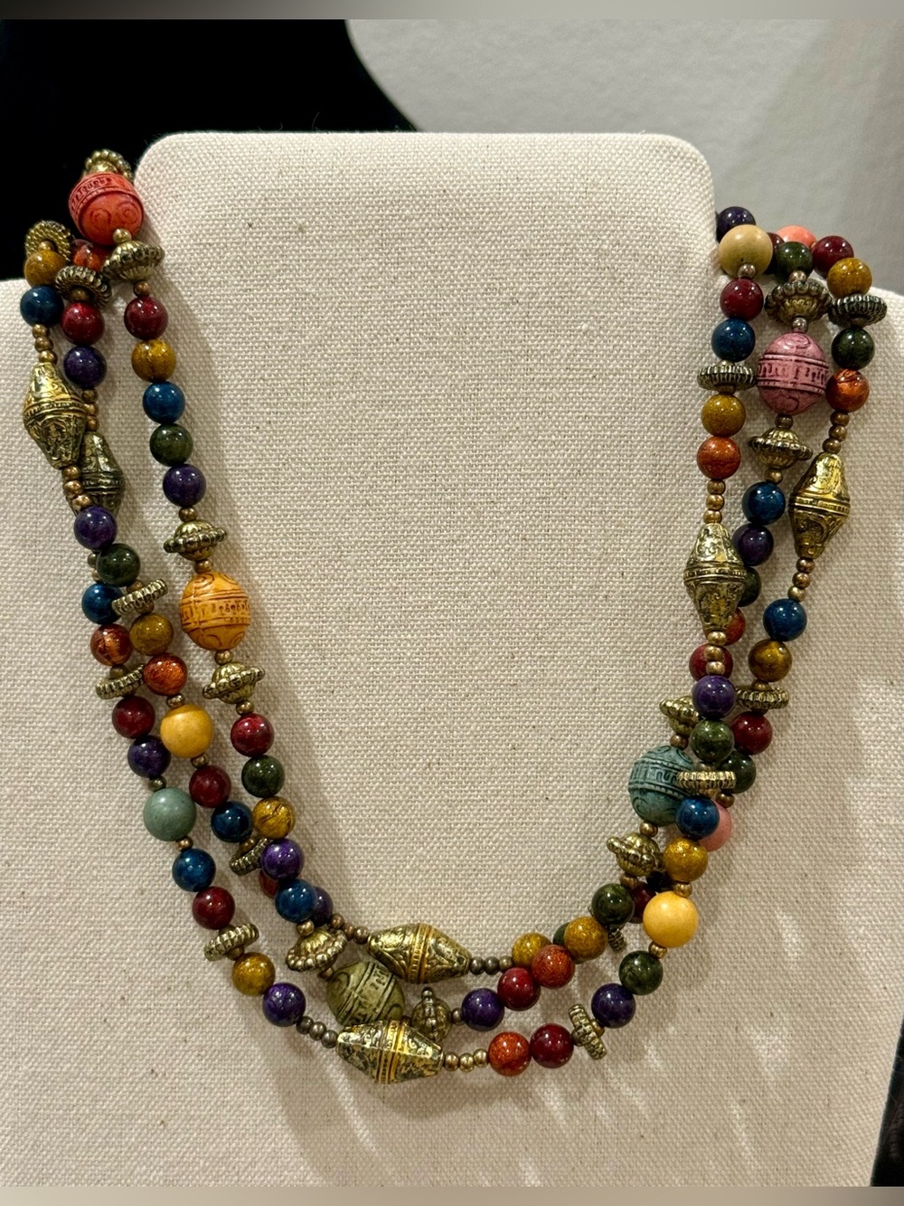 Multicolor Beaded Statement Necklace